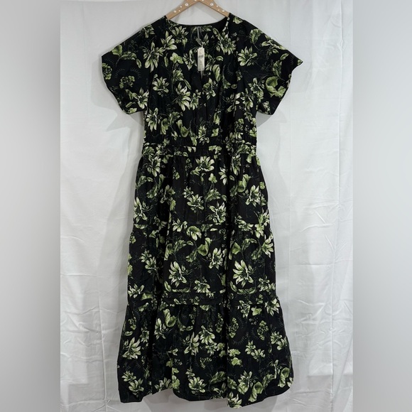 Anthropologie Dresses & Skirts - Anthropologie Somerset Maxi Dress 2X Plus Black Green Floral Boho Quiet Luxury